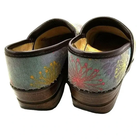 Dansko Pastel Clogs Womens 7 Vegan Mules Professional Nursing Shoes Slip On 37 - Picture 3 of 16